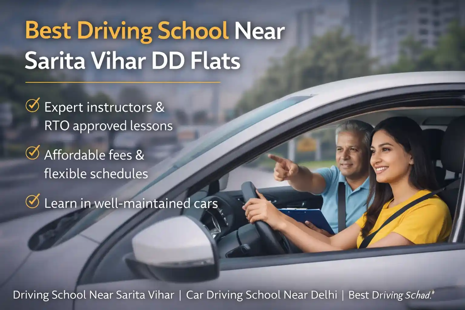 car driving school near sarita vihar