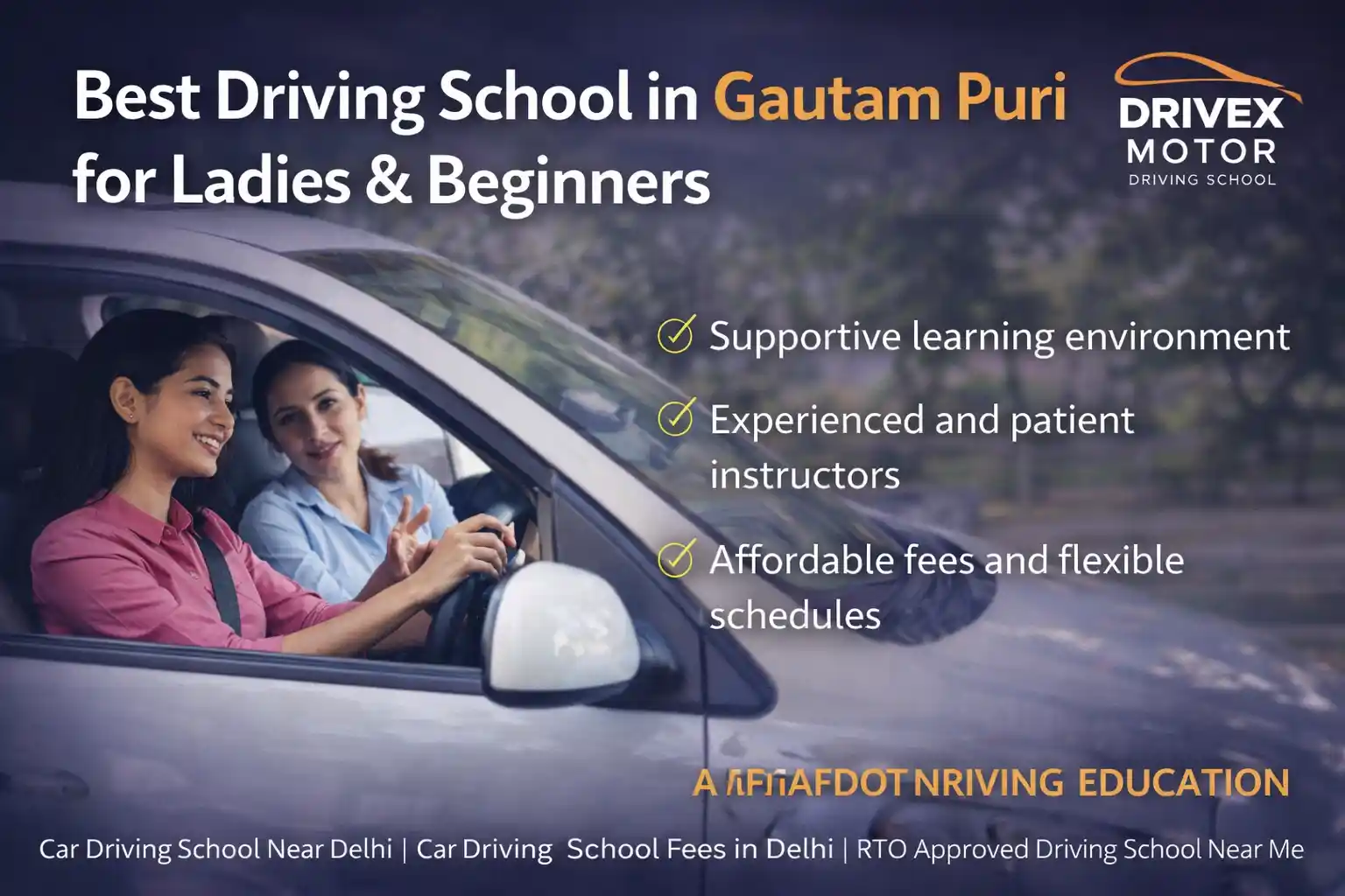 driving school in gautam puri