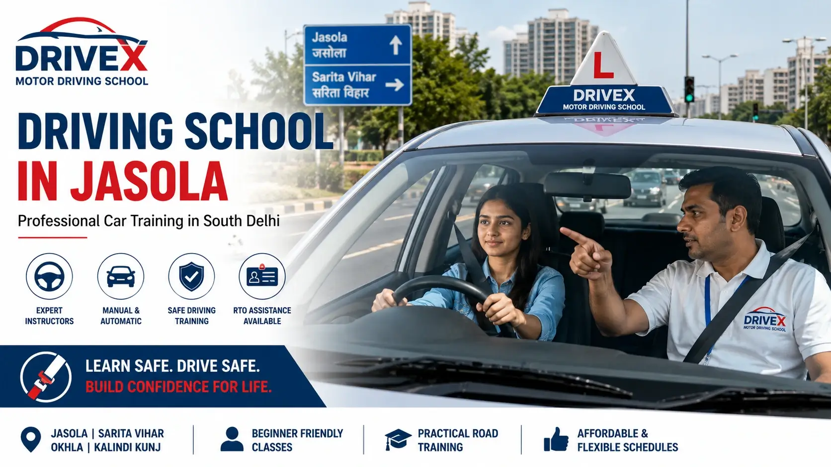 Driving school in Jasola