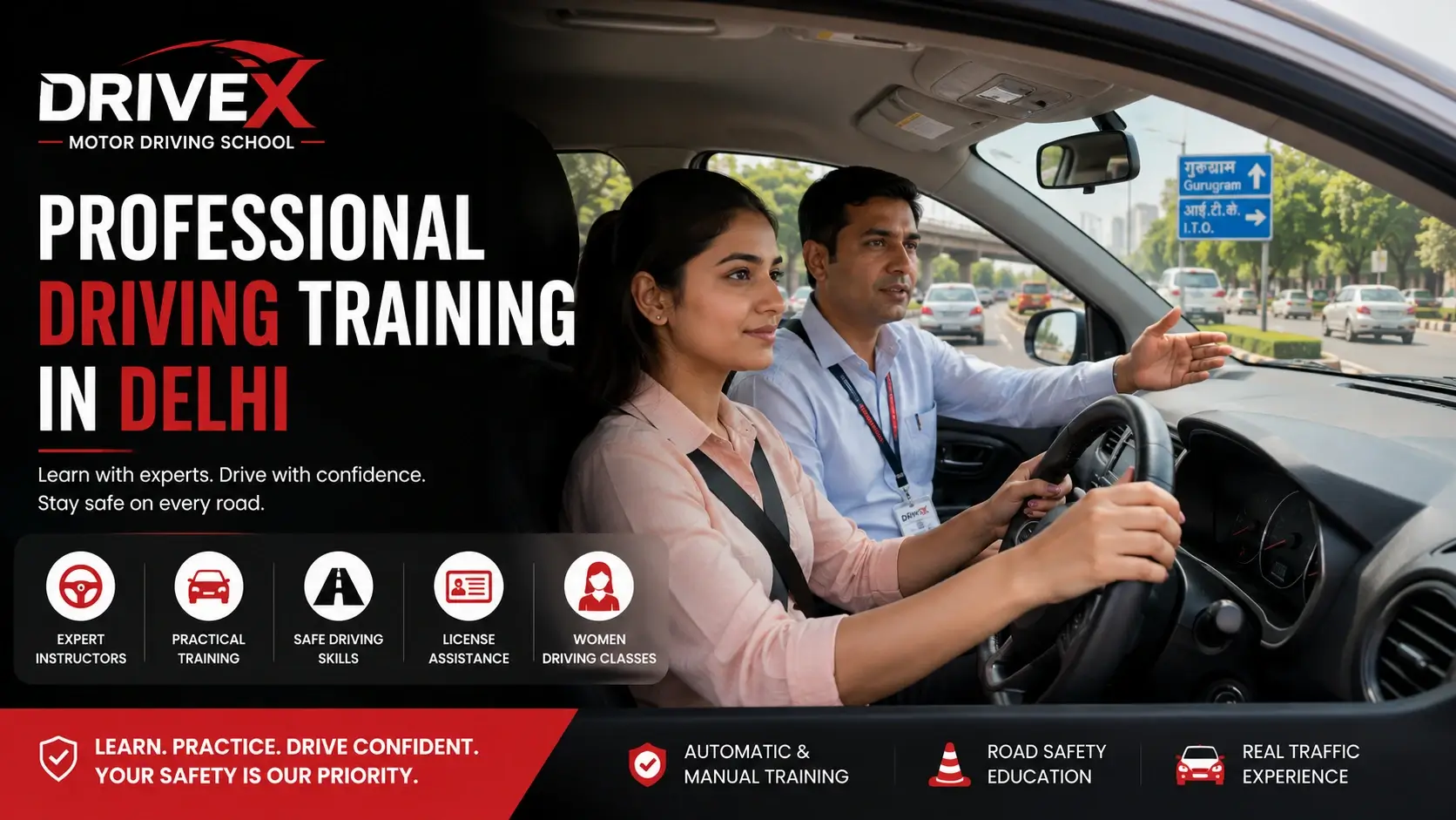 professional driving training in Delhi