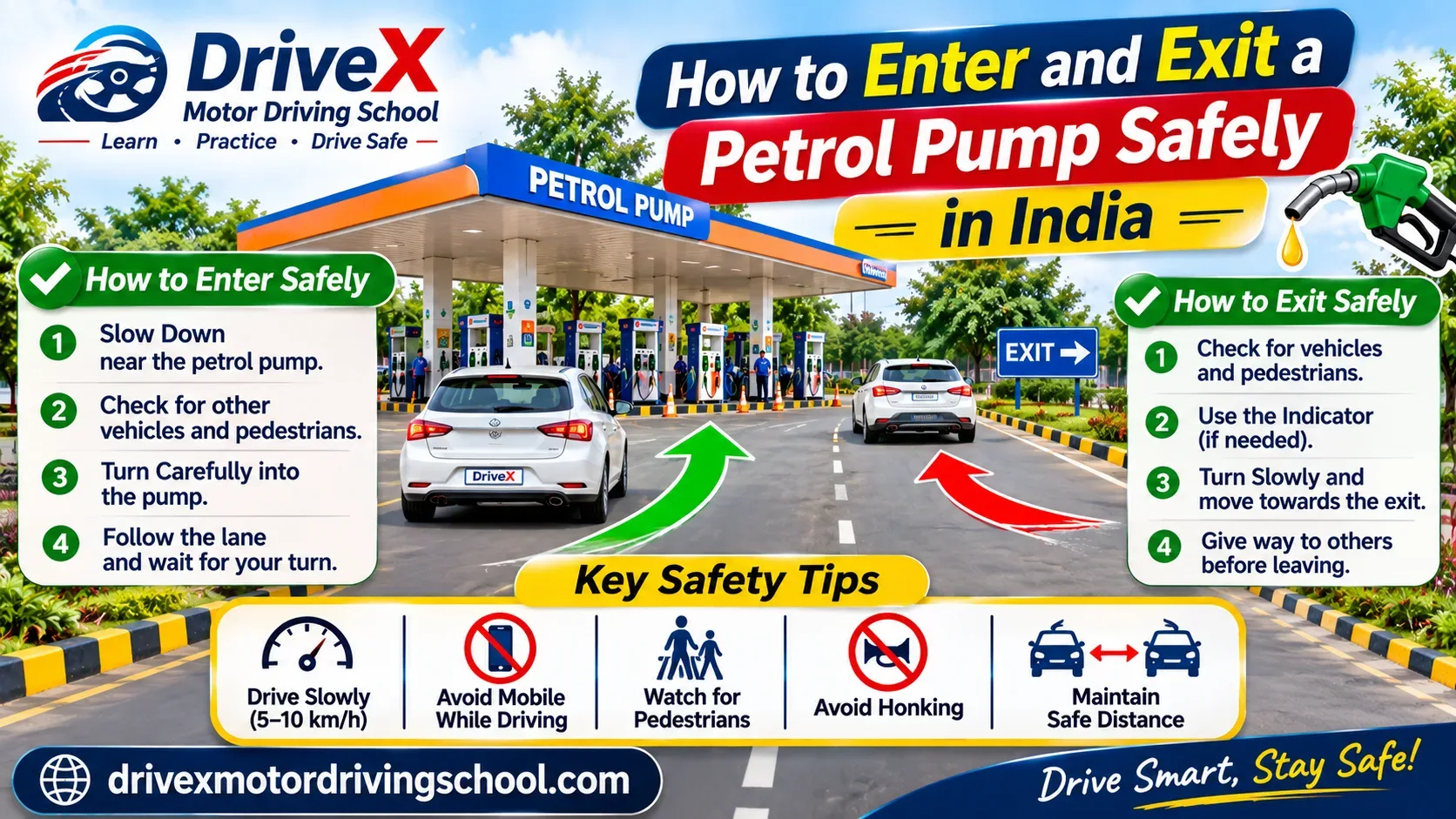 How to Enter and Exit a Petrol Pump
